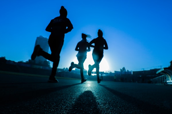 Runners on a Cotswolds trail